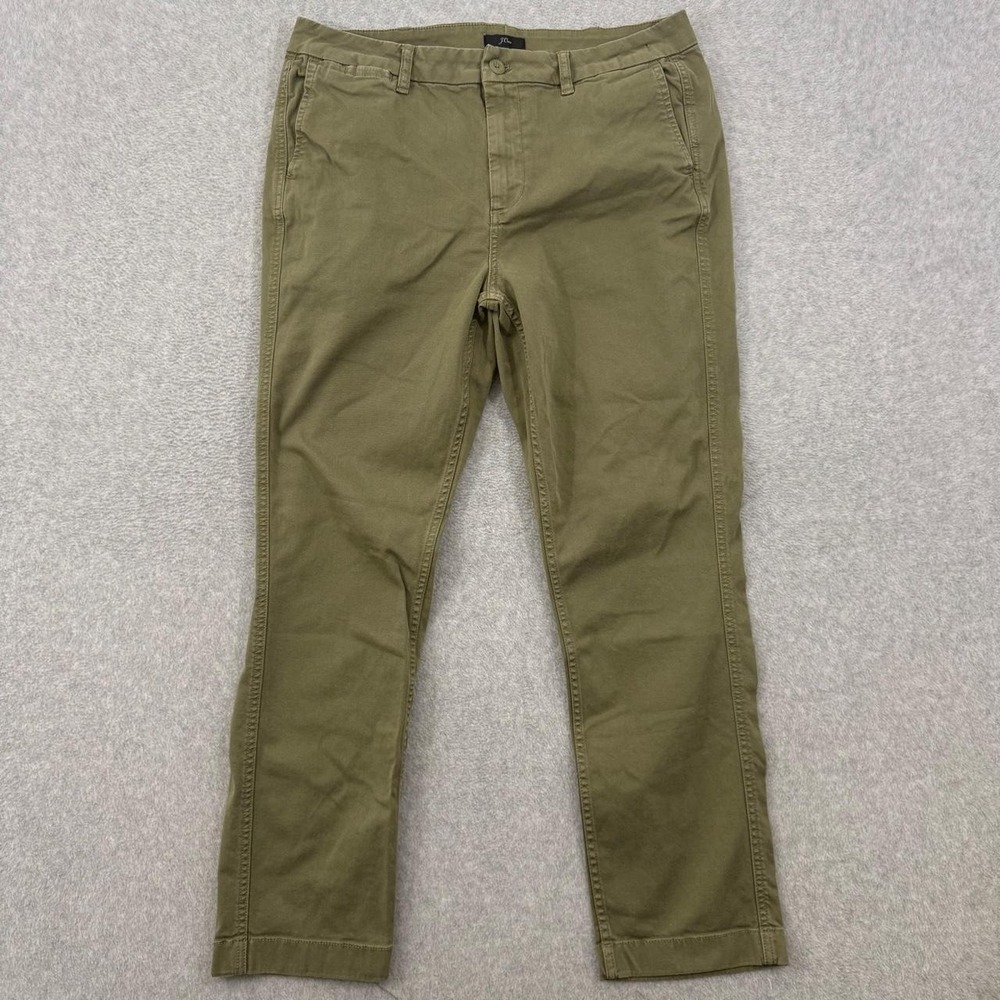J.Crew Slim Broken-In Boyfriend Chino Pants Women's 30 Tall Olive Green